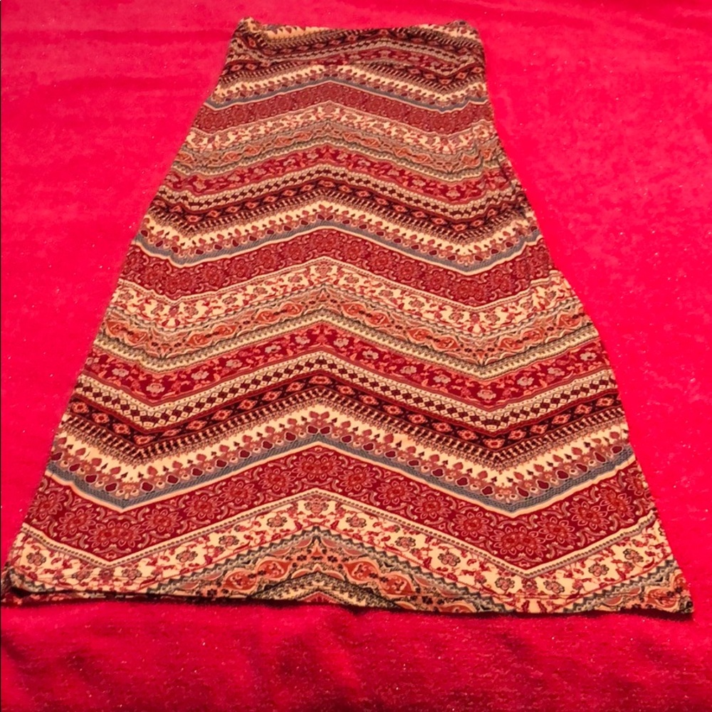 Boho print maxi skirt